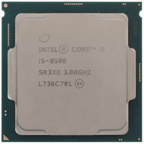 Процессор Intel Core i5-8500 3.0/4.2GHz, 6C/6T, 9Mb L3, DDR4-2666, GPU UHD 630, TDP-65W, LGA1151-v2, BOX [BX80684I58500]
