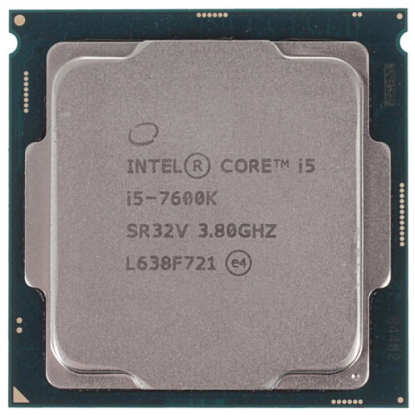 Процессор Intel Core i5-7600K 3.8GHz (TB up to 4.2GHz) 6Mb DDR3L/DDR4-1600/2133 HD600 TDP-95w LGA1151 OEM [CM8067702868