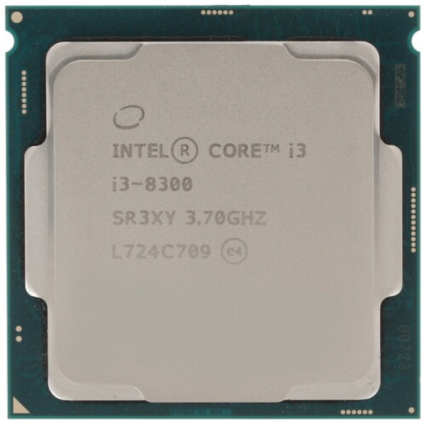 Процессор Intel Core i3-8300 3.7GHz, 4C/4T, 8Mb L3, DDR4-2400, GPU UHD 630, TDP-65W, LGA1151-v2, OEM [CM8068403377111]