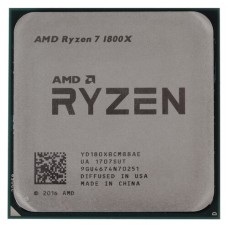 Процессор AMD Ryzen 7 1800X 3,6/4,0GHz, 8C/16T, 16Mb L3, DDR4-2667, TDP-95W, AM4, OEM [YD180XBCM88AE]