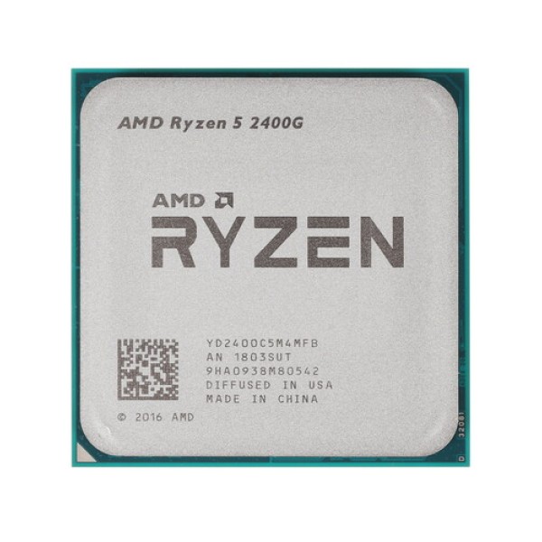 Процессор AMD Ryzen 5 2400G 3,6/3,9GHz, 4C/8T, 2Mb L2, DDR4-2933, GPU Radeon Vega 11 Graphics, TDP-65W, AM4, BOX [YD2400C5FBBOX]