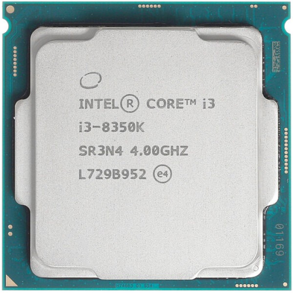 Процессор Intel Core i3-8350K 4.0GHz, 4C/4T, 8Mb L3, DDR4-2666, GPU UHD 630, TDP-95W, LGA1151-v2, BOX (без кулера) [BX80684I38350K]