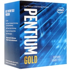 Процессор Intel Pentium Gold G5500 3.8GHz, 2C/4T, 4Mb L3, DDR4-2400, GPU UHD 630, TDP-51W, LGA1151-v2, BOX [BX80684G5500]