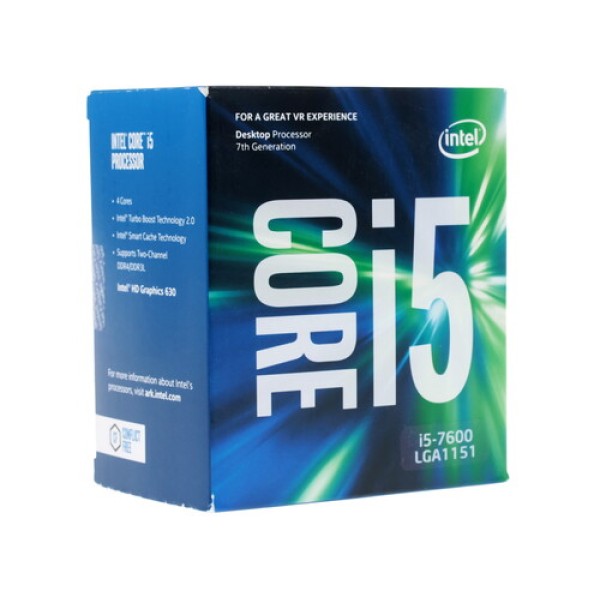 Процессор Intel Core i5-7600 3.5GHz (TB up to 4.1GHz) 6Mb DDR3L/DDR4-1600/2133 HD600 TDP-95w LGA1151 BOX [BX80677I57600]