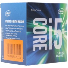 Процессор Intel Core i5-6600 3.3GHz (TB up to 3.9GHz) 6Mb DDR3L/DDR4-1600/2133 HDGraphics530 TDP-65w LGA1151 BOX