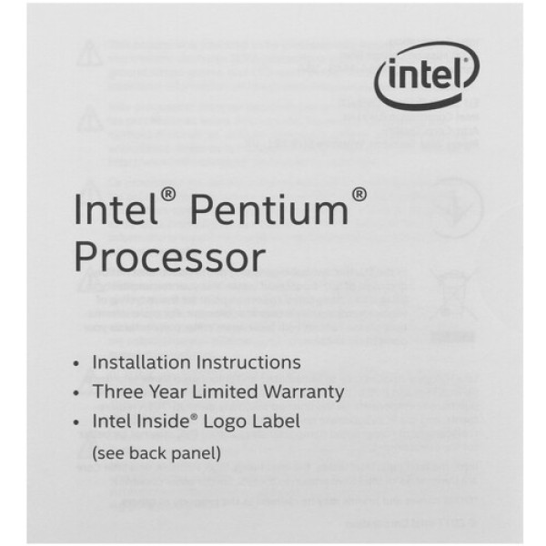 Процессор Intel Pentium Gold G5500 3.8GHz, 2C/4T, 4Mb L3, DDR4-2400, GPU UHD 630, TDP-51W, LGA1151-v2, BOX [BX80684G5500]