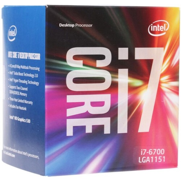 Процессор Intel Core i7-6700 3.4GHz (TB up to 4.0GHz) 8Mb DDR3L/DDR4-1600/2133 HDGraphics530 TDP-65w LGA1151 BOX