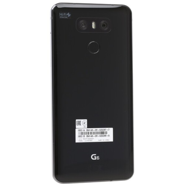 Смартфон LG G6 5.7" 64Gb Black 4x2,35Ghz/4096Mb/2880x1440/IPS/2SIM/LTE/Cam13+13/3300mAh/Android 7.0