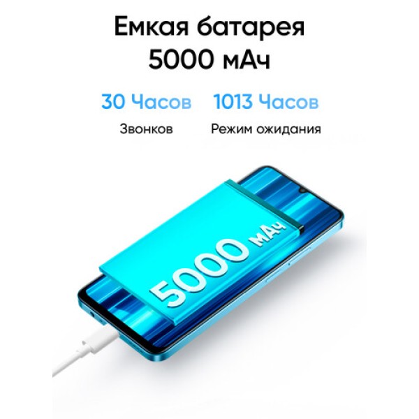 6.74" Смартфон realme Note 60 128 ГБ голубой