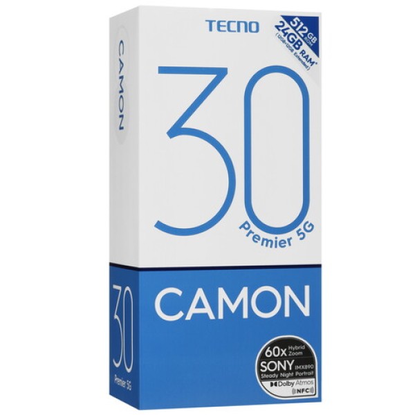 6.8" Смартфон Tecno CAMON 30 Premier 5G 512 ГБ серый