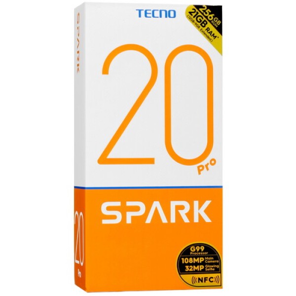 6.8" Смартфон Tecno SPARK 20 Pro 256 ГБ голубой