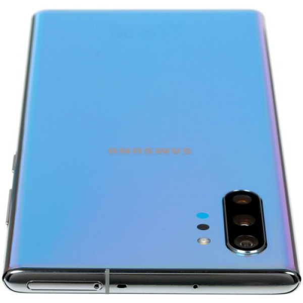 Смартфон Samsung Galaxy Note 10+ 6.8" 256Gb AuraGlow Exynos9825(2x2.7Ghz+2x2.3Ghz+4x1.95Ghz)/12Gb/3040x1440/dAMOLED/2SIM/LTE/Cam16+12+12/4300mAh/An9