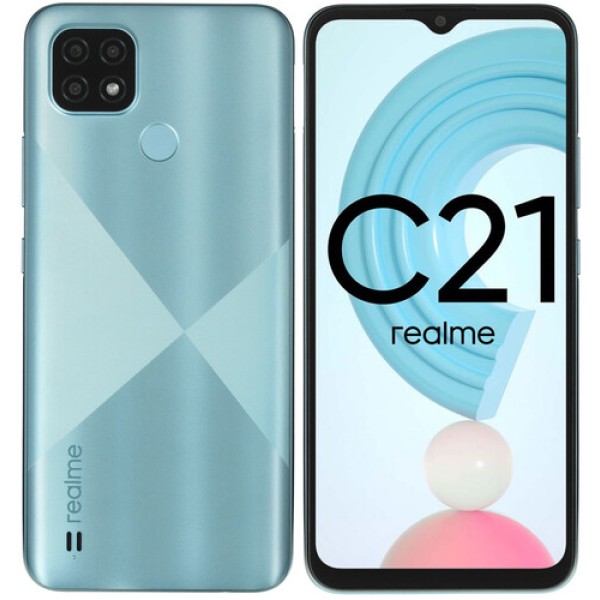 6.5" Смартфон realme C21 32 ГБ голубой