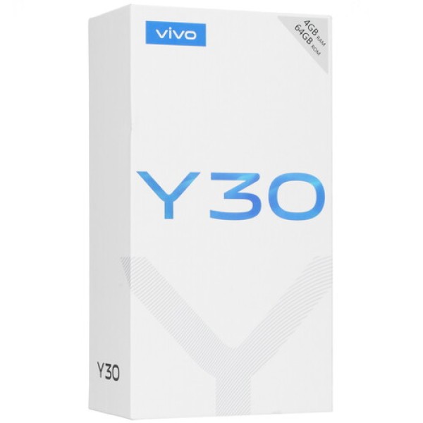 Смартфон Vivo Y30 6.47" 64Gb Black MT6765R/8(8x2,3Ghz)/4Gb/1560x720/2SIM/LTE/Cam13+8+2+2/5000mAh/Android 10