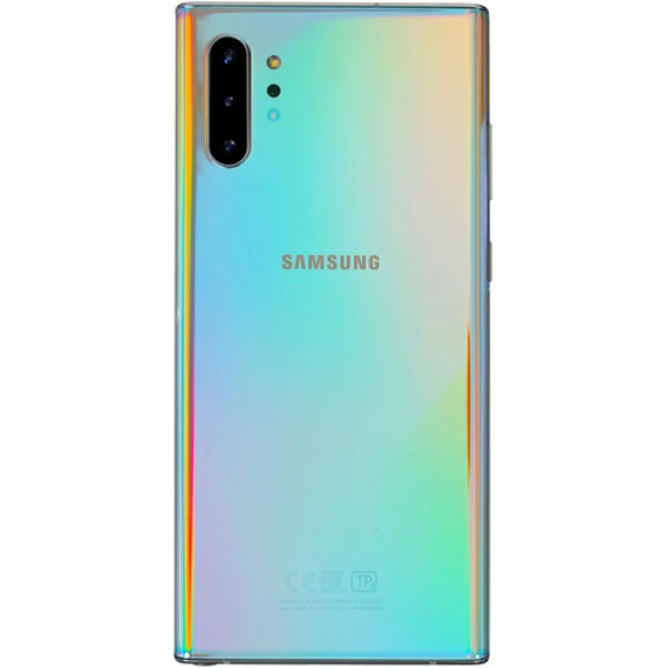 Смартфон Samsung Galaxy Note 10+ 6.8" 256Gb AuraGlow Exynos9825(2x2.7Ghz+2x2.3Ghz+4x1.95Ghz)/12Gb/3040x1440/dAMOLED/2SIM/LTE/Cam16+12+12/4300mAh/An9