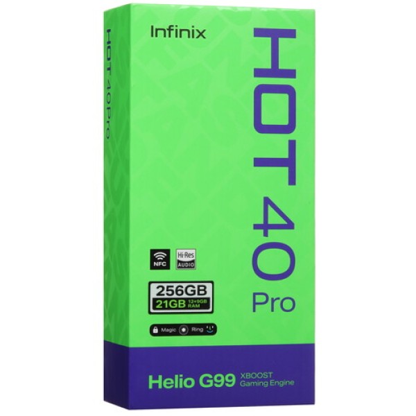 6.78" Смартфон Infinix HOT 40 Pro 256 ГБ черный