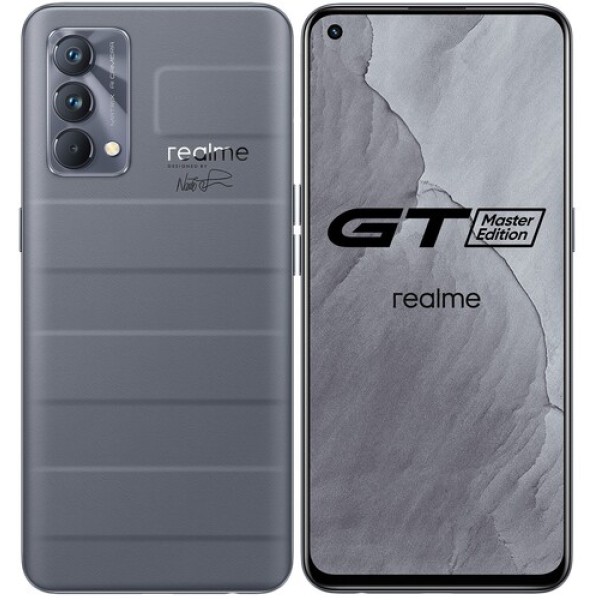 6,43" Смартфон realme GT Master Edition 256 ГБ серый [8x(2.4 ГГц, 1.8 ГГц), 8 Гб, 2 SIM, Super AMOLED, 2400x1080, камера 64+8+2 Мп, NFC, 5G, GPS, 4300