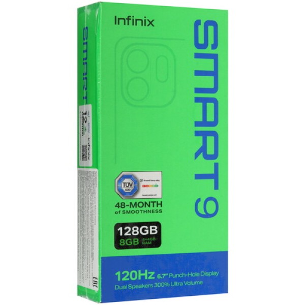 6.7" Смартфон Infinix SMART 9 128 ГБ зеленый