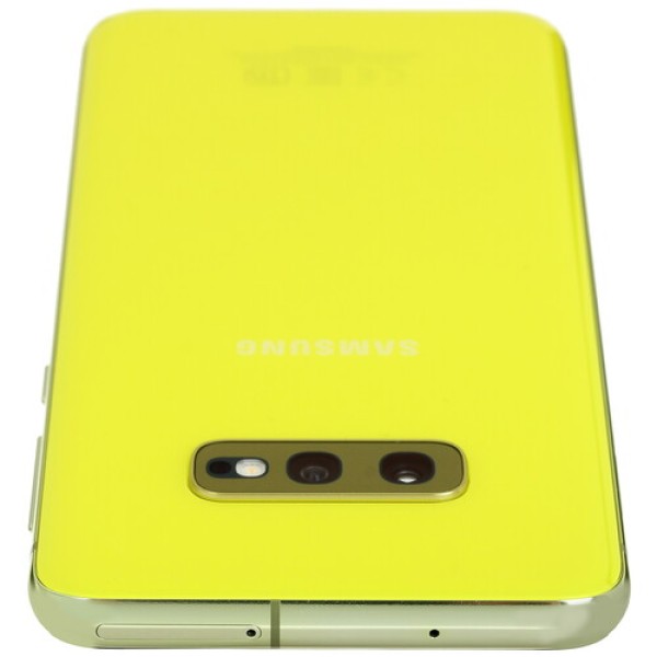 Смартфон Samsung S10e 5.8" 128Gb Yellow 8(2x2.0Ghz+2x2.0Ghz+4x1.0Ghz)/6144Mb/2280x1080/DynamicAMOLED/2SIM/LTE/NFC/IP68/Cam16+12/3100mAh/Android 9.0
