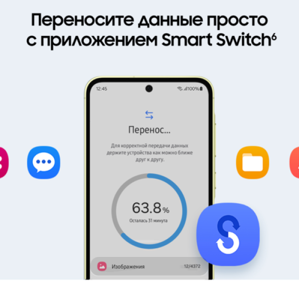 6.6" Смартфон Samsung Galaxy A55 128 ГБ желтый