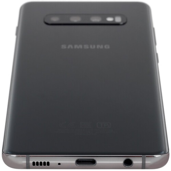 Смартфон Samsung S10+ 6.4" 128Gb Black 8(2x2.0Ghz+2x2.0Ghz+4x1.0Ghz)/8192Mb/3040x1440/DynamicAMOLED/2SIM/LTE/NFC/IP68/Cam16+12+12/4100mAh/Android 9.0