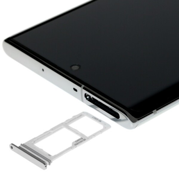 Смартфон Samsung Galaxy Note 10+ 6.8" 256Gb AuraGlow Exynos9825(2x2.7Ghz+2x2.3Ghz+4x1.95Ghz)/12Gb/3040x1440/dAMOLED/2SIM/LTE/Cam16+12+12/4300mAh/An9