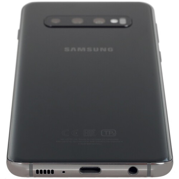 Смартфон Samsung S10 6.1" 128Gb Black 8(2x2.0Ghz+2x2.0Ghz+4x1.0Ghz)/8192Mb/3040x1440/DynamicAMOLED/2SIM/LTE/NFC/IP68/Cam16+12+12/3400mAh/Android 9.0