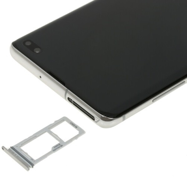 Смартфон Samsung S10+ 6.4" 128Gb White 8(2x2.0Ghz+2x2.0Ghz+4x1.0Ghz)/8192Mb/3040x1440/DynamicAMOLED/2SIM/LTE/NFC/IP68/Cam16+12+12/4100mAh/Android 9.0