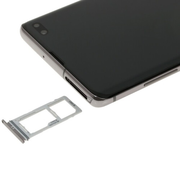 Смартфон Samsung S10+ 6.4" 128Gb Black 8(2x2.0Ghz+2x2.0Ghz+4x1.0Ghz)/8192Mb/3040x1440/DynamicAMOLED/2SIM/LTE/NFC/IP68/Cam16+12+12/4100mAh/Android 9.0