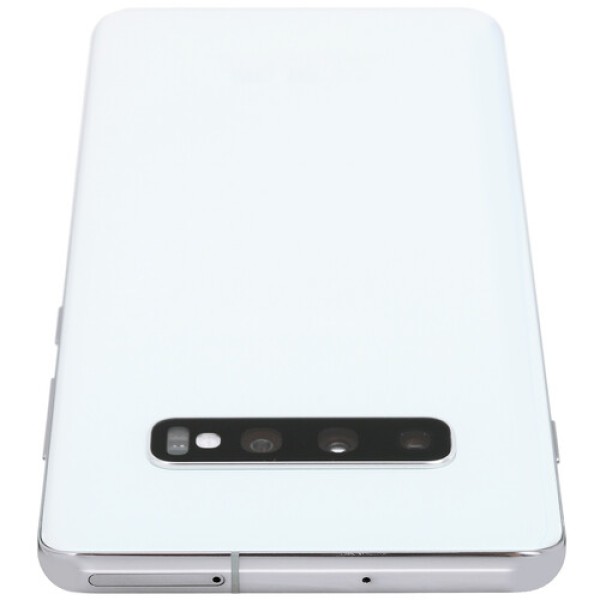 Смартфон Samsung S10+ 6.4" 128Gb White 8(2x2.0Ghz+2x2.0Ghz+4x1.0Ghz)/8192Mb/3040x1440/DynamicAMOLED/2SIM/LTE/NFC/IP68/Cam16+12+12/4100mAh/Android 9.0