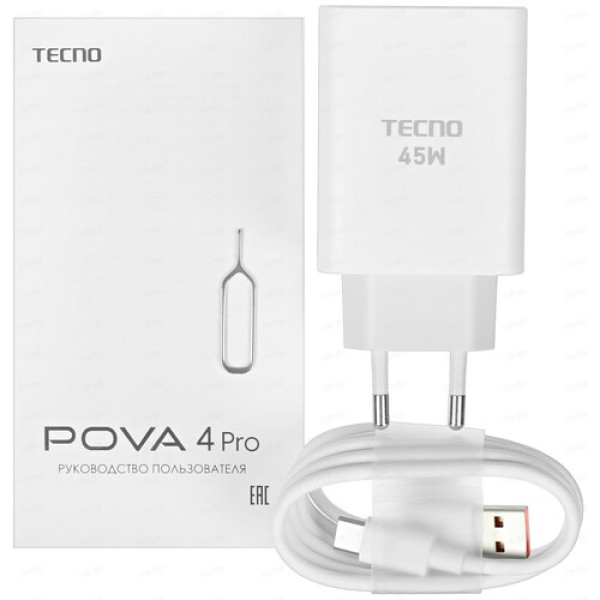 Смартфон Tecno Pova 4 Pro 8/256Gb [6,7"/LTE/NFC/Cam50Mpx+QVGA/6000mAh/Fluorite Blue]