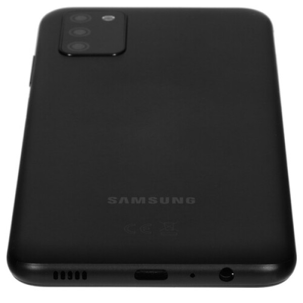 6.5" Смартфон Samsung Galaxy A03s 32 ГБ черный [8x(2.3 ГГц), 3 Гб, 2 SIM, TN, 1600x720, камера 13+2+2 Мп, 4G, GPS, 5000 мА*ч]