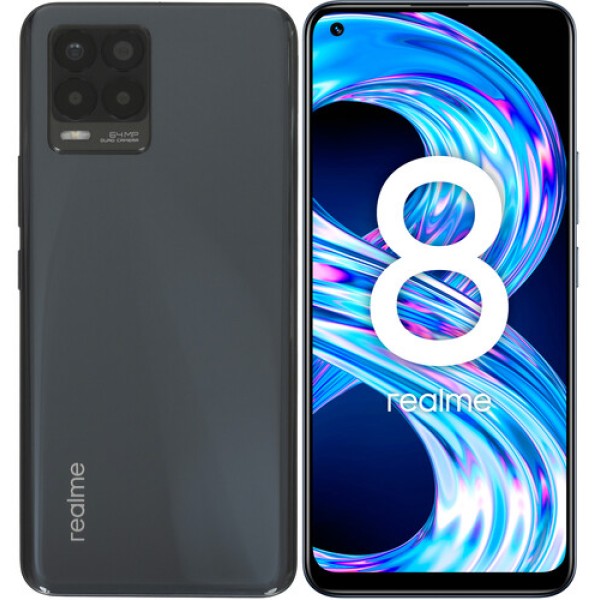 6.4" Смартфон realme 8 128 ГБ черный