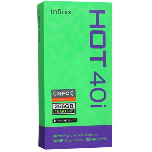 6.56" Смартфон Infinix HOT 40i 256 ГБ черный