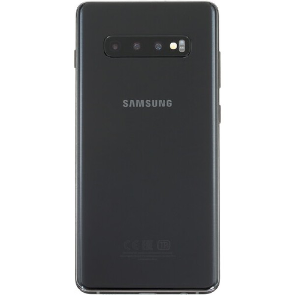 Смартфон Samsung S10+ 6.4" 128Gb Black 8(2x2.0Ghz+2x2.0Ghz+4x1.0Ghz)/8192Mb/3040x1440/DynamicAMOLED/2SIM/LTE/NFC/IP68/Cam16+12+12/4100mAh/Android 9.0