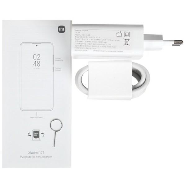 Смартфон Xiaomi 12T 8/128Gb [6.67"/5G/NFC/Cam108Mpx/5000mAh/Clear Blue]