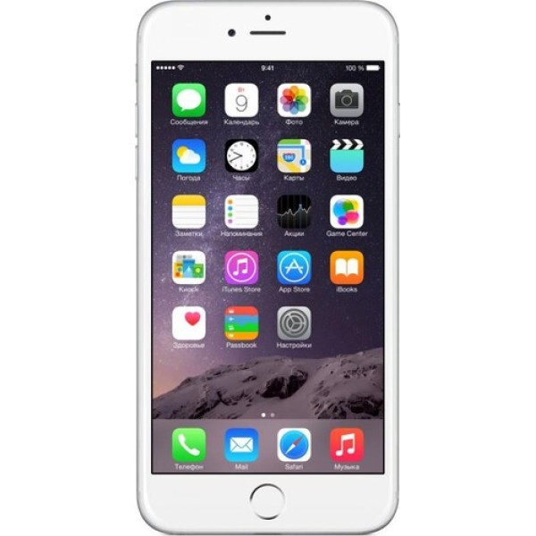 Смартфон Apple iPhone 6 Plus 5.5" 128Gb Silver 2x1.4Ghz/1024Mb/1920x1080/IPS/3G/LTE/GPS/Cam8/iOS8