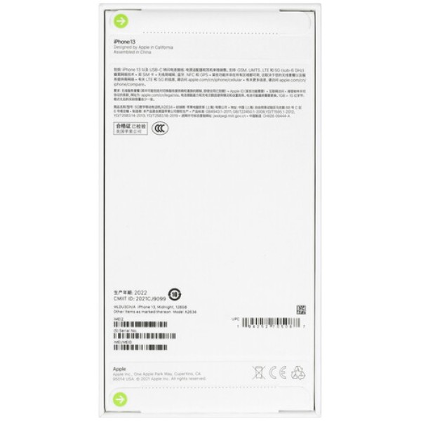 6.1" Смартфон Apple iPhone 13 128 ГБ черный