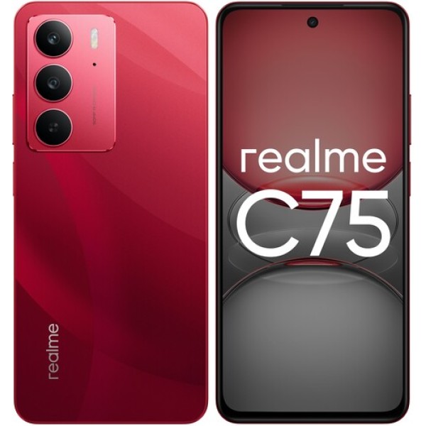 6.72" Смартфон realme C75 128 ГБ красный
