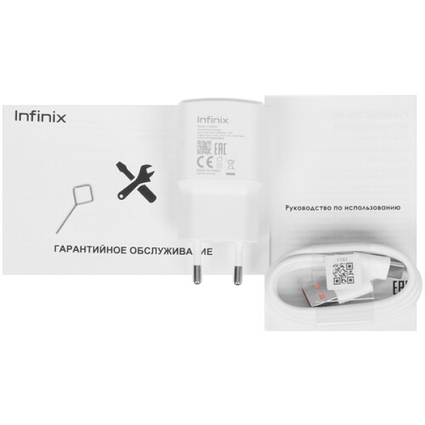 6.6" Смартфон Infinix SMART 8 Plus 128 ГБ белый