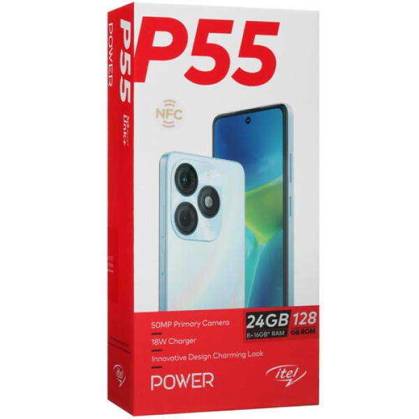 6.6" Смартфон Itel P55 128 ГБ черный