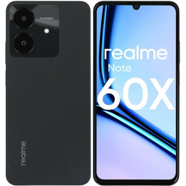 6.74" Смартфон realme Note 60x 64 ГБ черный