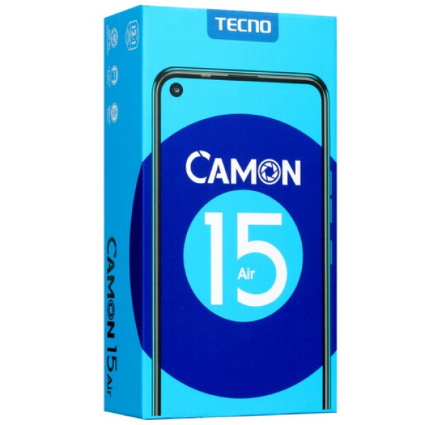 6.6" Смартфон Tecno CAMON 15 Air 64 ГБ зеленый