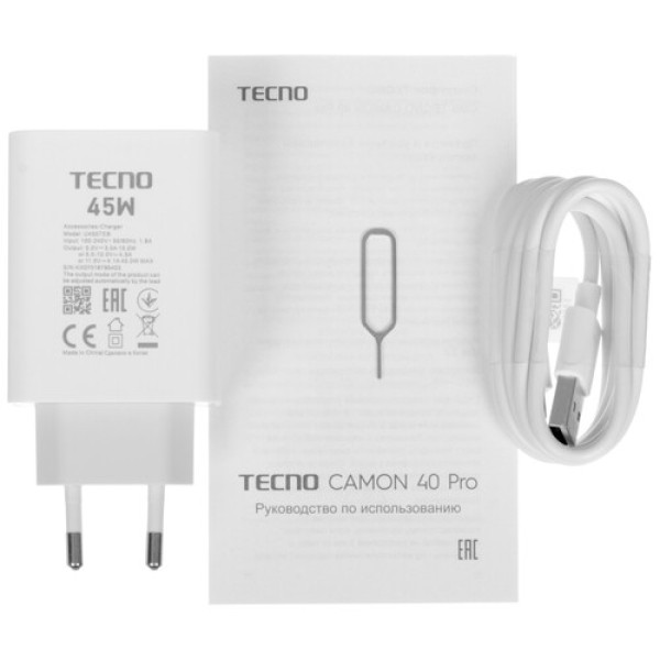 6.78" Смартфон Tecno CAMON 40 Pro 256 ГБ черный
