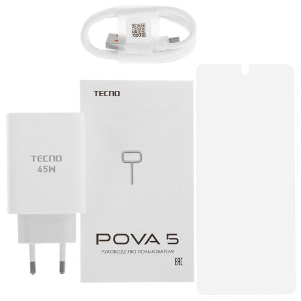 6.8" Смартфон Tecno POVA 5 128 ГБ черный