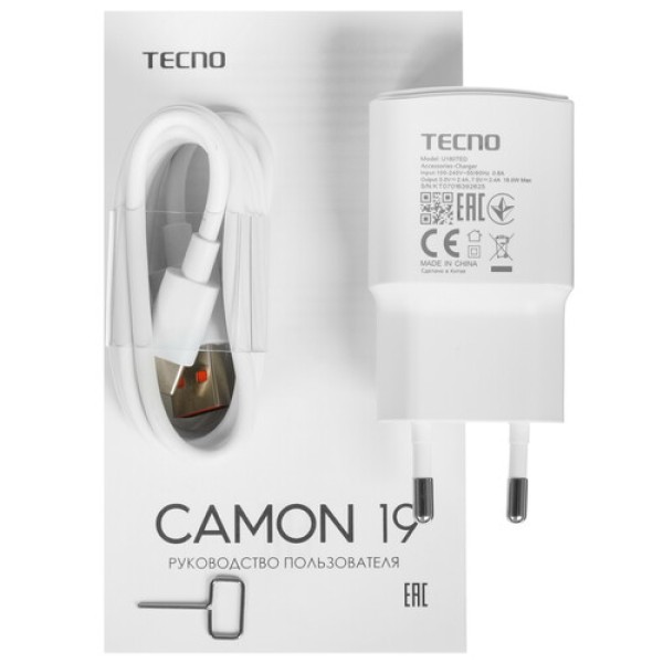 Смартфон Tecno Camon 19 6/128Gb [6,8"/LTE/NFC/Cam64+2+2Mpx/5000mAh/Memphis Green]