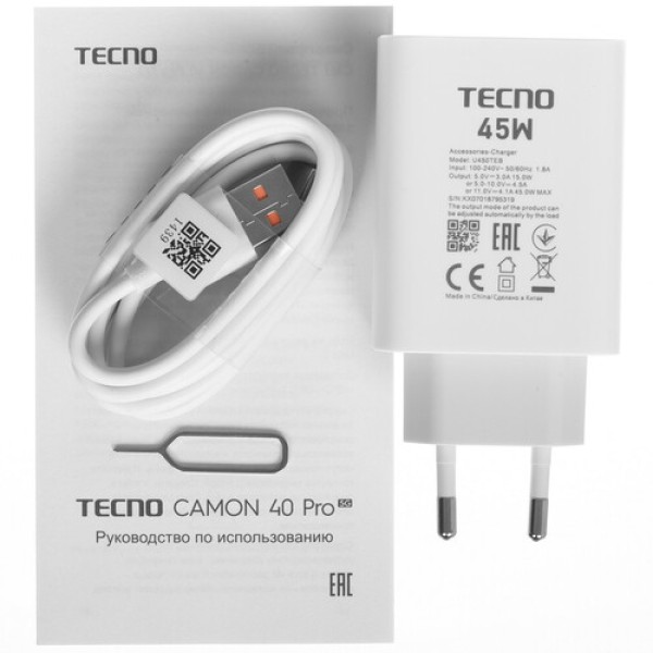 6.78" Смартфон Tecno CAMON 40 Pro 5G 256 ГБ черный