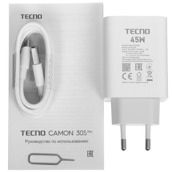 6.78" Смартфон Tecno CAMON 30S Pro 256 ГБ серый