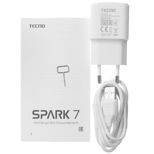 Смартфон Tecno KF6m Spark 7 2/32GB [6,52/4G/NFC/16Mpx/5000mAh/Magnet black]