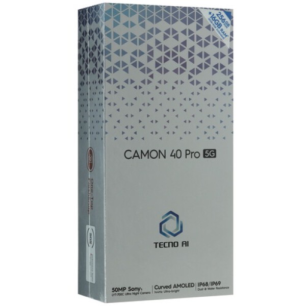 6.78" Смартфон Tecno CAMON 40 Pro 5G 256 ГБ черный